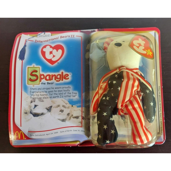TY Beanie Babies McDonald's International Bears II Spangle Osito Germania - Picture 7 of 8